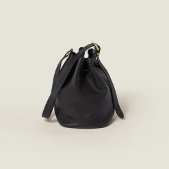Black Leather Bucket Bag | Miu Miu