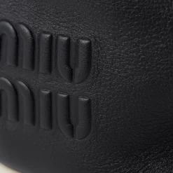 Black Leather Bucket Bag | Miu Miu