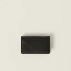 Black Leather Card Holder | Miu Miu