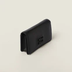 Black Leather Card Holder | Miu Miu