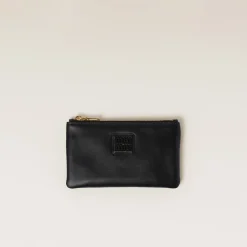 Black Leather Envelope Pouch | Miu Miu