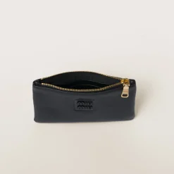 Black Leather Envelope Pouch | Miu Miu