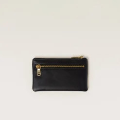 Black Leather Envelope Pouch | Miu Miu