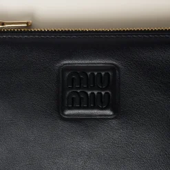 Black Leather Envelope Pouch | Miu Miu