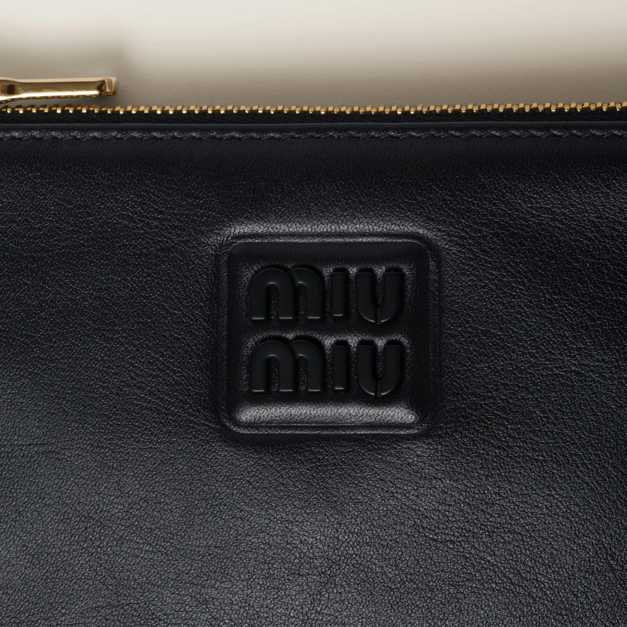 Black Leather Envelope Pouch | Miu Miu