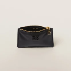 Black Leather Envelope Wallet | Miu Miu