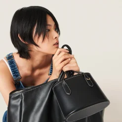 Black Leather Handbag | Miu Miu