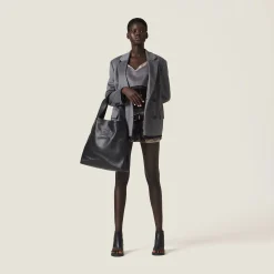 Black Leather Hobo Bag | Miu Miu