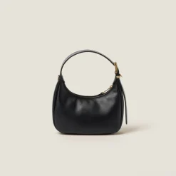 Black Leather Hobo Bag | Miu Miu