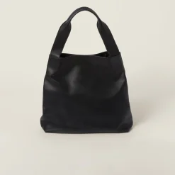 Black Leather Hobo Bag | Miu Miu
