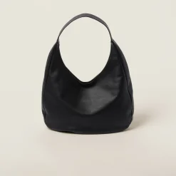 Black Leather Hobo Bag | Miu Miu