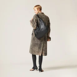 Black Leather Hobo Bag | Miu Miu