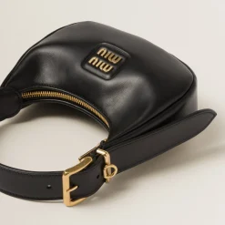 Black Leather Hobo Bag | Miu Miu