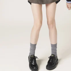 Black Leather Lace-up Shoes | Miu Miu
