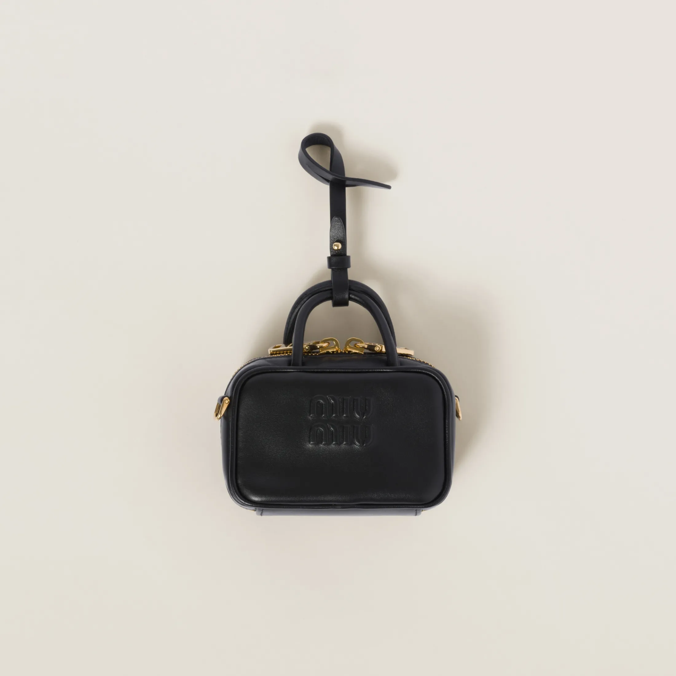 Black Leather Micro Bag | Miu Miu