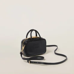 Black Leather Micro Bag | Miu Miu