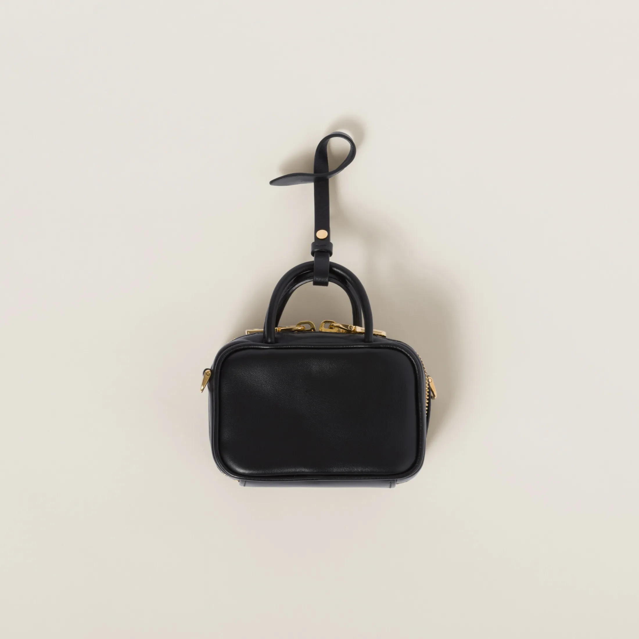 Black Leather Micro Bag | Miu Miu