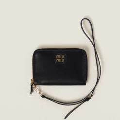 Black Leather Passport Holder | Miu Miu