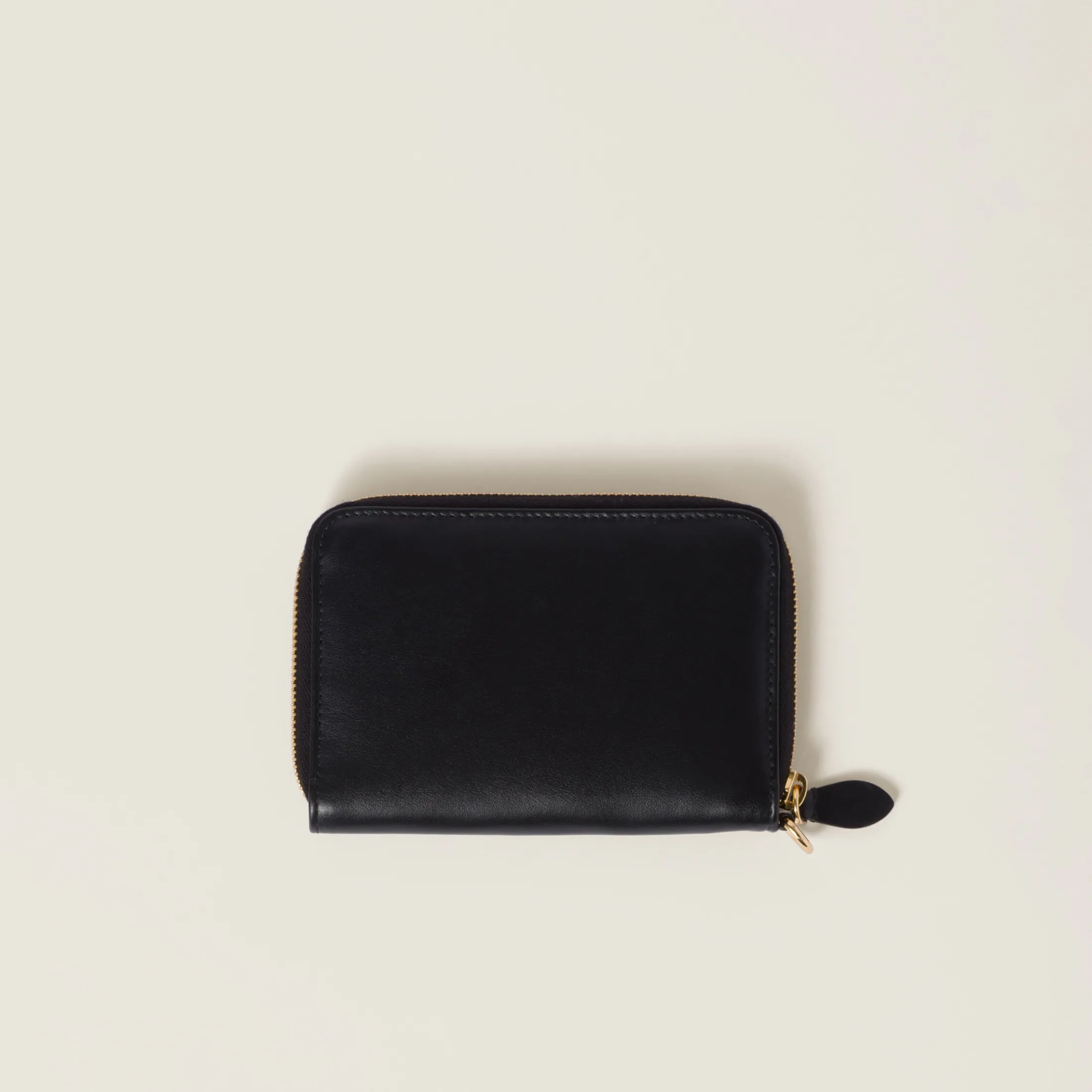 Black Leather Passport Holder | Miu Miu