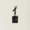 Black Leather Photo Holder Accessory | Miu Miu