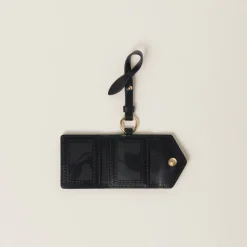 Black Leather Photo Holder Accessory | Miu Miu
