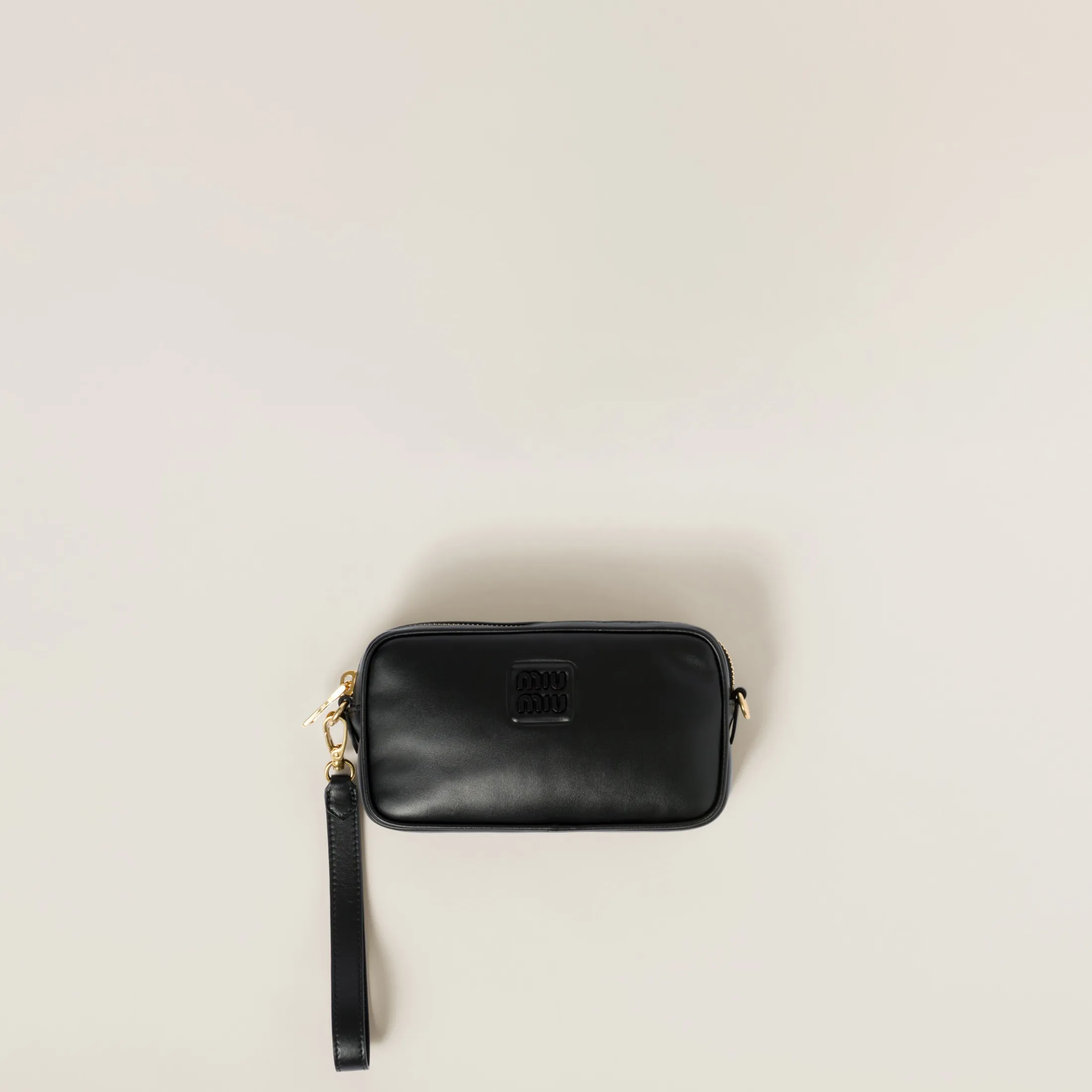 Black Leather Pouch | Miu Miu