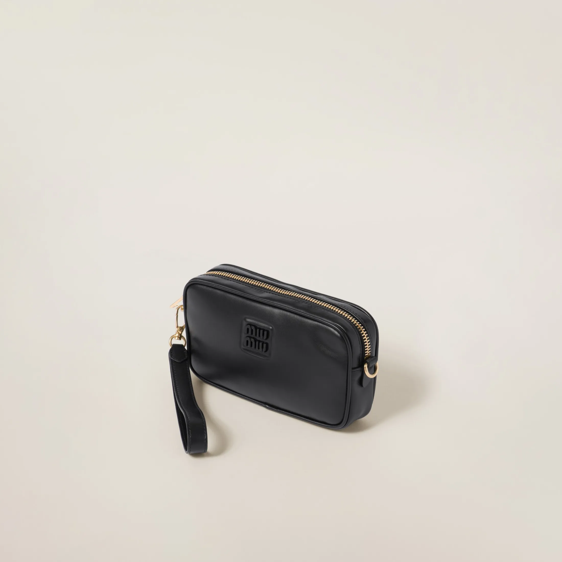 Black Leather Pouch | Miu Miu