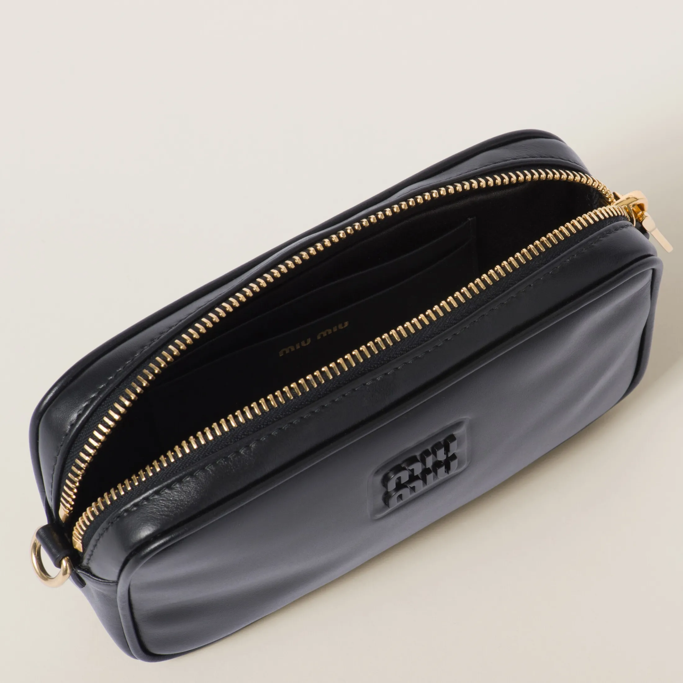 Black Leather Pouch | Miu Miu