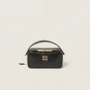 Black Leather Shoulder Bag | Miu Miu
