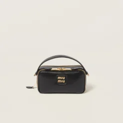 Black Leather Shoulder Bag | Miu Miu