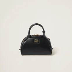 Black Leather Top-handle Bag | Miu Miu