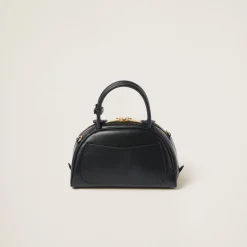 Black Leather Top-handle Bag | Miu Miu