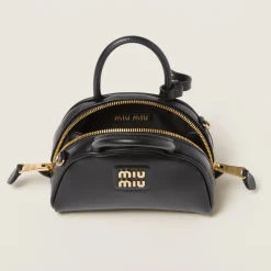 Black Leather Top-handle Bag | Miu Miu