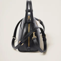 Black Leather Top-handle Bag | Miu Miu