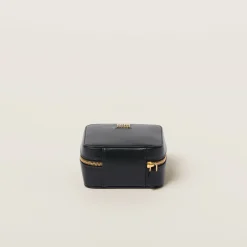 Black Luggage Accessories With Leather Case | Miu Miu