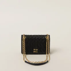 Black Matelassé Nappa Leather Mini-bag | Miu Miu