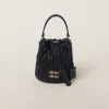 Black Matelassé Nappa Leather Bucket Bag | Miu Miu