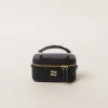Black Matelassé Nappa Leather Shoulder Bag | Miu Miu