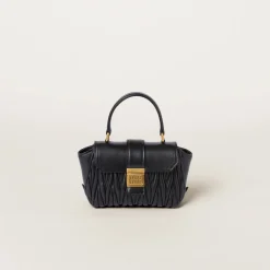 Black Matelassé Nappa Leather Mini-bag | Miu Miu