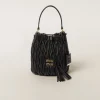 Black Matelassé Nappa Leather Bucket Bag | Miu Miu
