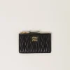Black Matelassé Nappa Leather Envelope Wallet | Miu Miu