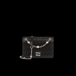 Black Matelassé Nappa Leather Mini-bag | Miu Miu