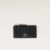 Black Matelassé Nappa Leather Envelope Wallet | Miu Miu