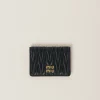 Black Matelassé Nappa Leather Card Holder | Miu Miu