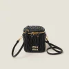 Black Matelassé Nappa Leather Micro Bag | Miu Miu