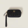 Black Matelassé Nappa Leather Pouch | Miu Miu