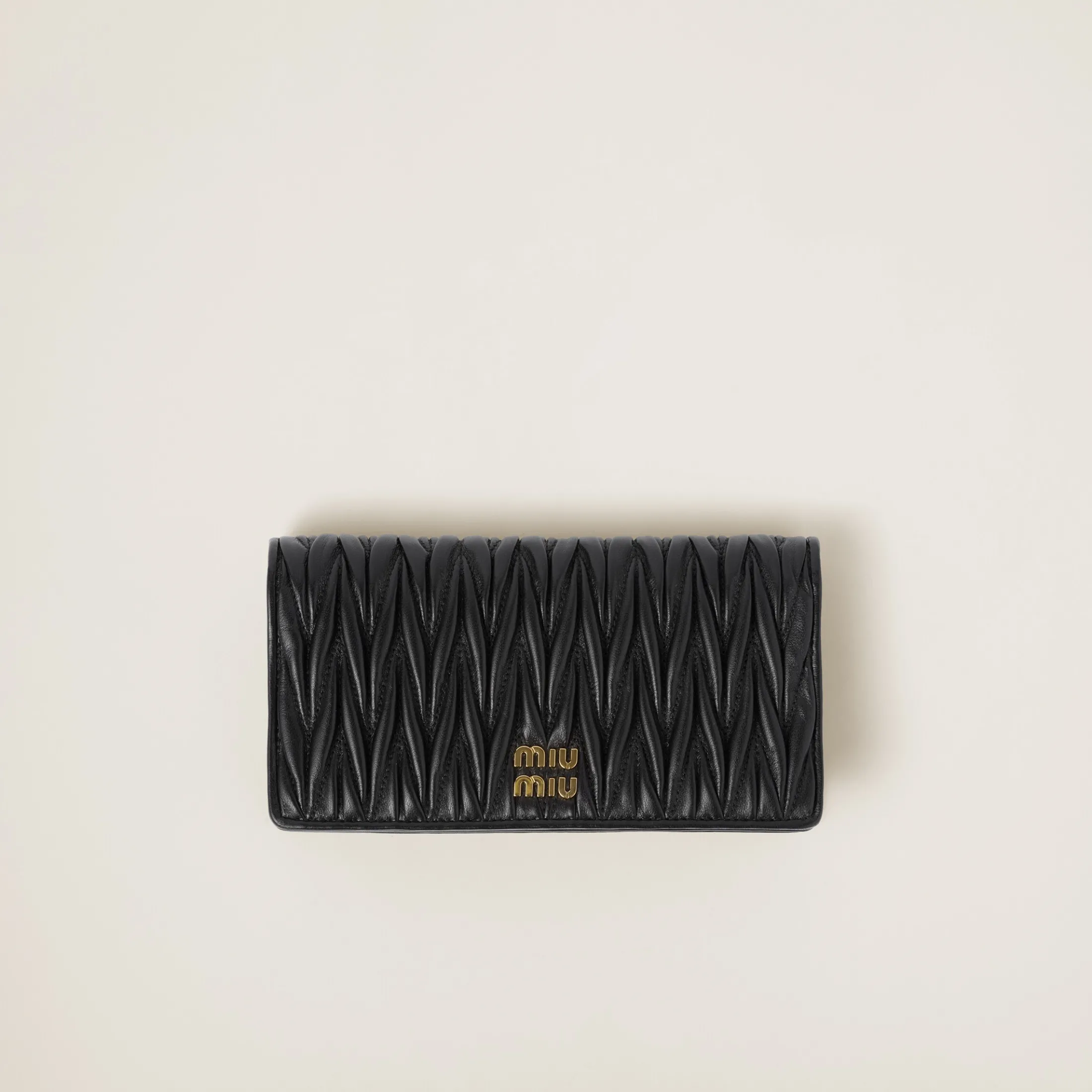 Black Matelassé Nappa Leather Smartphone Case | Miu Miu