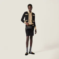 Black Matelassé Nappa Leather Shoulder Bag | Miu Miu