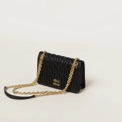 Black Matelassé Nappa Leather Mini-bag | Miu Miu