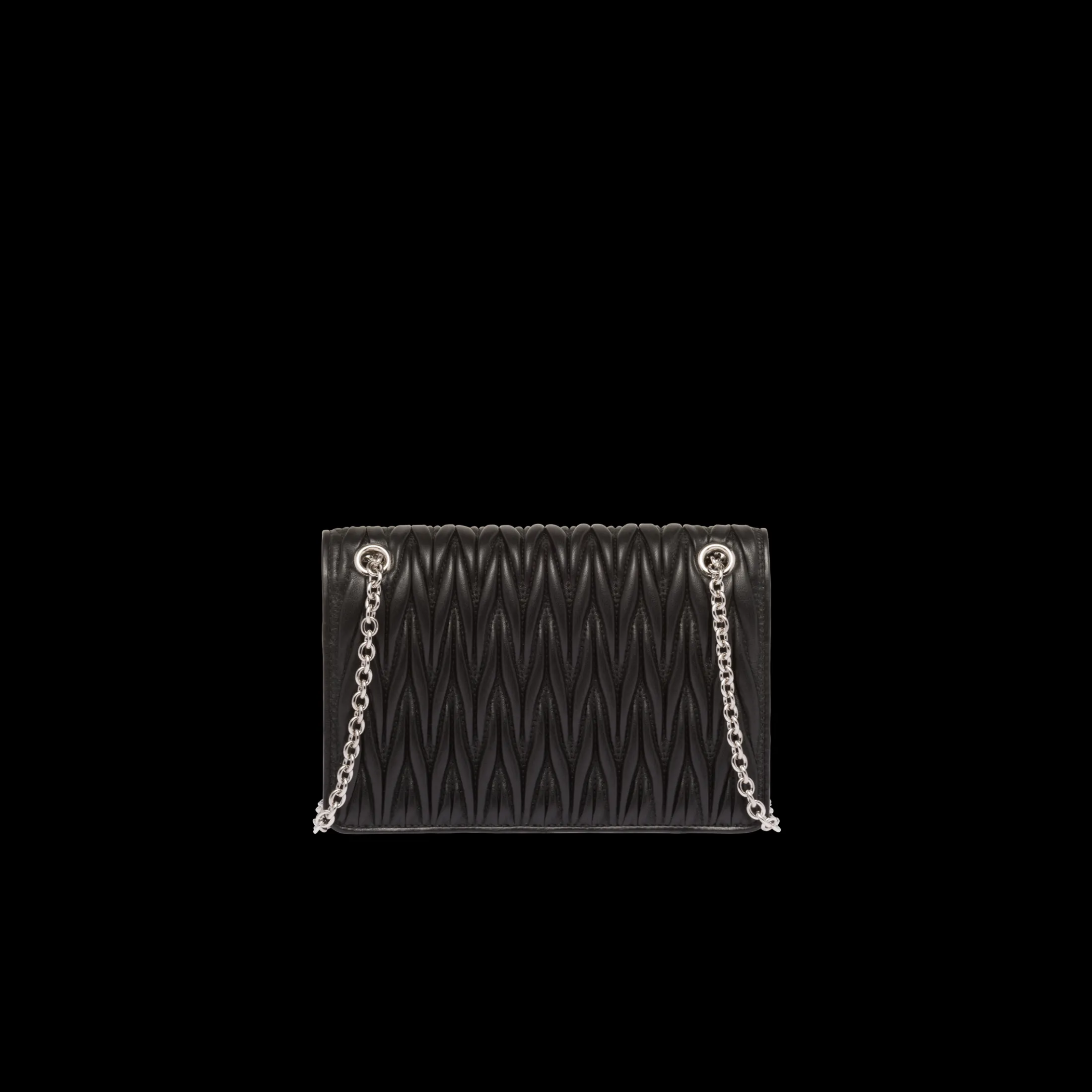 Black Matelassé Nappa Leather Mini-bag | Miu Miu